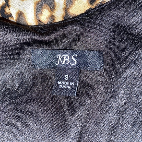 JBS Sleeveless Midi Dress Leopard Print Black Gold Tan NWOT in Size 8 - Picture 7 of 7